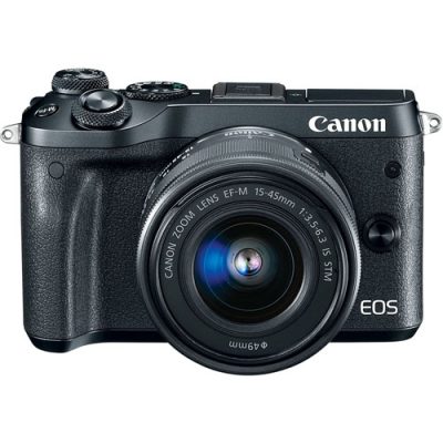 Canon EOS M6 Mirrorless Digital Camera with 15-45mm Lens (Black)