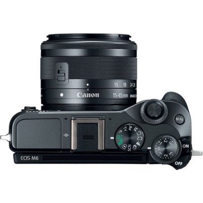 Canon EOS M6 Mirrorless Digital Camera with 15-45mm Lens (Black)