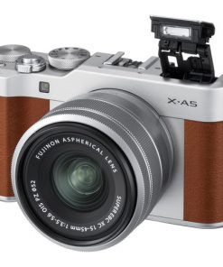 the silver FUJIFILM X-A5 Mirrorless Digital Camera from Fujifilmis a mirrorless camera that sports a 24.2MP APS-C CMOS sensor and an updated processor that is 1.5 times faster than previous models.