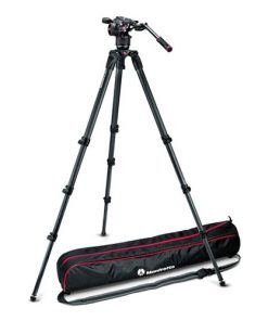 Manfrotto Nitrotech N8 Fluid Video Head And 536 Carbon Fiber Single Leg Tripod